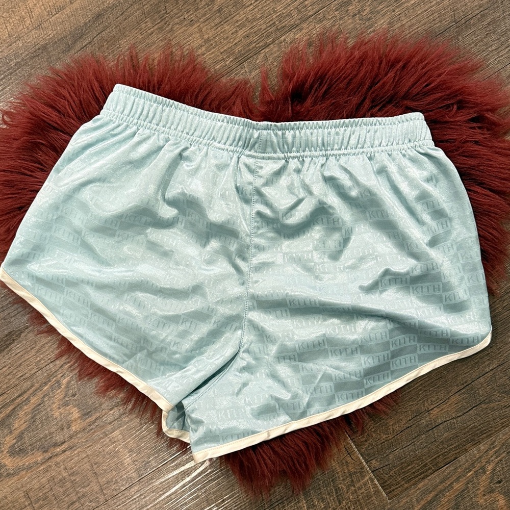 Kith Women’s Aqua Logo Running Shorts NWT Size (S) (NWT) - Picture 3 of 6